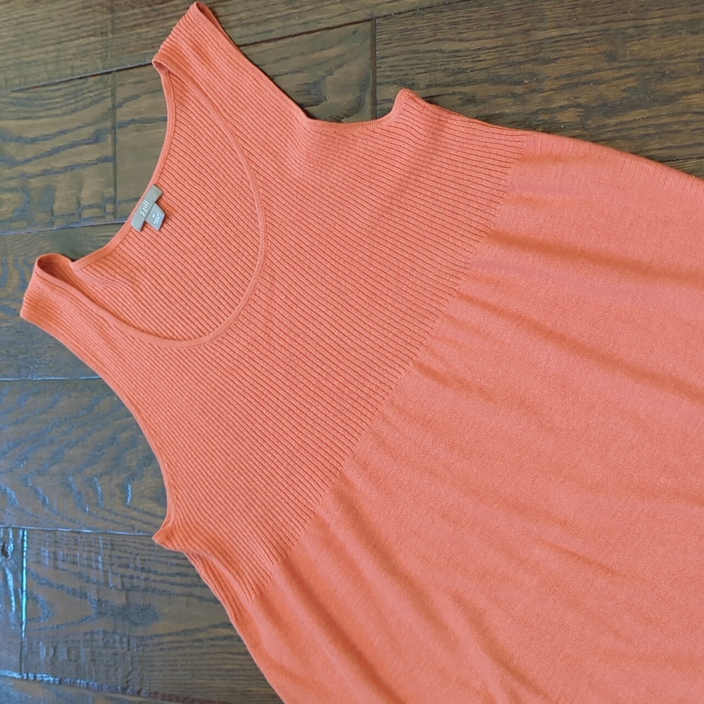 J. JILL I Coral Silk & Cotton Blend Sleeveless Tank Top Sweater Shell, M